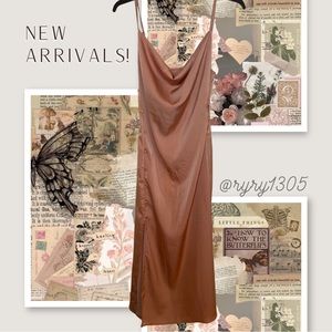 Women’s Cider SlipDress Blush Pink w/side Slit Size M Coquette, Feminine, 90’s